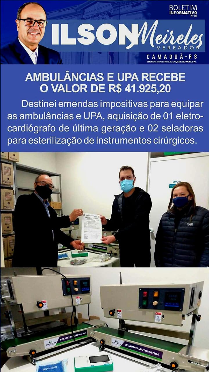 UPA recebe recurso do vereador.