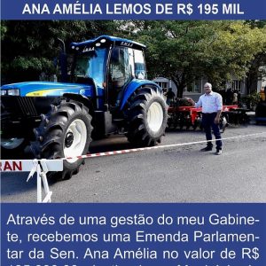 Vereador gestionou recurso com Senadora Ana Amélia Lemos, para Patrulha Agrícola da SMAA.