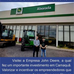 Visitando empresas, que investem no município dedicando-se ao agronegócio.