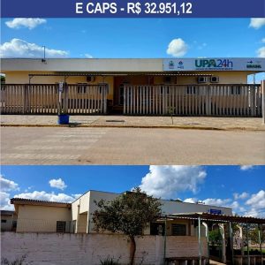 Destinei recurso, Vlr. R$ 32.951,12, para construção de telhados de aluzinco em frente a UPA; Posto de saúde, Três Bairros e posto de saúde, Vila São Carlos.