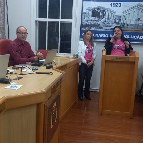 AAPECAM – Associação de Apoio à Pessoas com Câncer, usou a Tribuna Popular da Câmara.